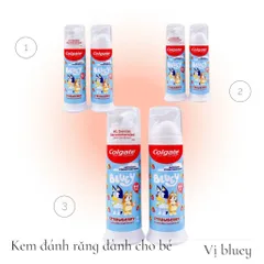 Kem đánh răng Colgate Kids Bluey 85g - Bảo vệ nướu và men răng, Thú vị cho trẻ nhỏ 2 tuổi