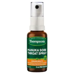 Xịt Họng Thompson’s Manuka 25ml Chính Hãng Úc - Sát Khuẩn, Giảm Đau Họng, Làm Dịu Ho Tự Nhiên Với Mật Ong Manuka