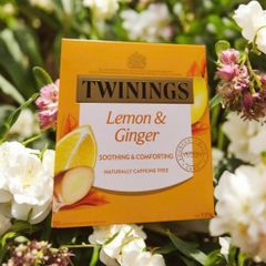 Trà Twinings Anh vị Chanh Gừng 80 gói - Trà thảo mộc tự nhiên, không caffeine, thư giãn, thưởng thức mọi lúc trong ngày