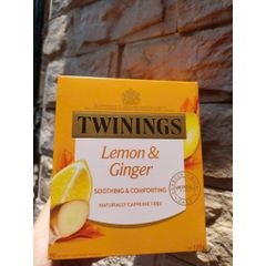Trà Twinings Anh vị Chanh Gừng 80 gói - Trà thảo mộc tự nhiên, không caffeine, thư giãn, thưởng thức mọi lúc trong ngày