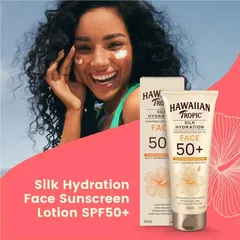 Kem Chống Nắng Mặt Hawaiian Tropic Silk Hydration SPF 50+ 100ml - Không Nhờn, Bảo Vệ Da Tối Ưu Chống Tác Hại Mặt Trời