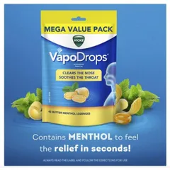 kẹo ngậm giảm đau họng, nghẹt mũi Vick vapodrop bill úc