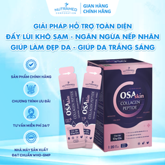Gói Uống Osaskin Collagen Peptide - Hỗ Trợ Làm Đẹp Da, Chống Lão Hóa, Tăng Độ Đàn Hồi - Nutramed 15ml x 20 Gói