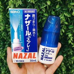 Xịt Mũi Nazal Giảm Nghẹt Mũi - Hỗ Trợ Thông Mũi Nhật Bản 30ml, An Toàn Cho Trẻ Em và Người Lớn, Sato Pharmaceutical