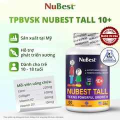 Combo 3 tặng 1 - Thực Phẩm Bảo Vệ Sức Khỏe NuBest Tall 10+