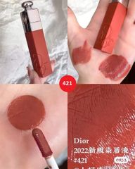 Son Dior 421 Addict Lip Tattoo Natural Tea - Son môi cam đất bền màu, không vỏ, hoàn hảo cho phong cách tự nhiên.