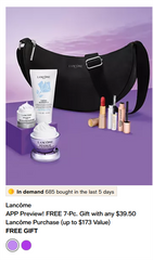 Set Lancôme Tím 7 Món Kèm Túi - Dưỡng Da Chuyên Sâu, Phục Hồi Lão Hóa, Chăm Sóc Da Mặt Cao Cấp