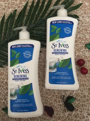 Dưỡng Thể St.Ives Collagen & Elastin 621ml (xanh) – mềm da, đàn hồi tốt