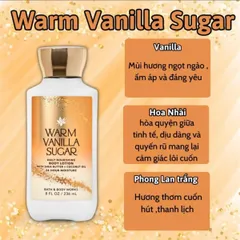 Sữa Dưỡng Thể Bath & Body Works Warm Vanilla Sugar 295ml - Ngọt Ấm, Dưỡng Ẩm Mịn Màng, Chăm Sóc Da Tối Ưu