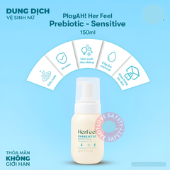 Dung Dịch Vệ Sinh Phụ Nữ Her Feel Prebiotic Sensitive HA - Làm Sạch Và Cấp Ẩm Cho Vùng Nhạy Cảm, An Toàn Và Hiệu Quả