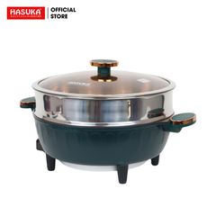 Nồi Lẩu Điện Đa Năng HASUKA HSK-356L 1500W - Dung Tích 6L, Chức Năng Nấu Lẩu, Chiên, Xào, Hấp, An Toàn và Tiện Lợi