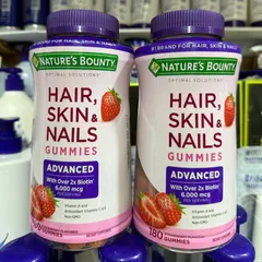 Kẹo dẻo Hair Skin Nails Nature’s Bounty 180 viên – đẹp da tóc móng