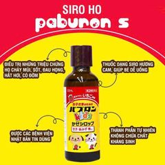 Siro Cảm Cúm Pabron Kids Vị Dâu 120ml - Giảm Ho Sốt An Toàn cho Trẻ Em, Hương Vị Ngọt Ngào, Tăng Cường Miễn Dịch