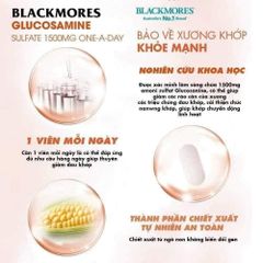 Viên uống Blackmores Glucosamine 1500mg - Hỗ trợ sức khỏe xương khớp, 150 viên tái tạo sụn, giảm đau nhức, cải thiện vận động