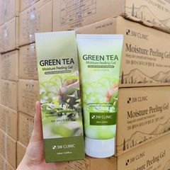 Tẩy Tế Bào Chết Trà Xanh 3W Clinic 180g - Sản Phẩm Chăm Sóc Da Lành Tính, Dưỡng Ẩm, Làm Sạch Da Mềm Mịn