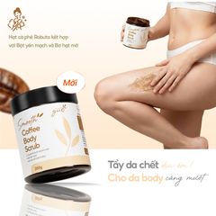 Tẩy Tế Bào Chết Body Cà Phê Robusta & Yến Mạch GUO 250g - Chăm sóc da mềm mịn, tẩy tế bào chết tự nhiên, hương cà phê thư giãn