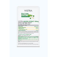 Viên Uống Chiết Xuất Bacopa 300mg - Tăng Cường Trí Nhớ và Hỗ Trợ Hệ Thần Kinh - Hộp 30 Viên Thực Phẩm Chức Năng
