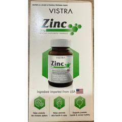 Viên Uống Kẽm VISTRA 15 MG - Hỗ Trợ Tăng Cường Sức Đề Kháng - Hộp 20 Viên Bổ Sung Vitamin Và Khoáng Chất