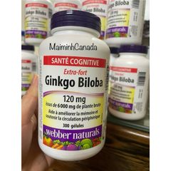 Viên hoạt huyết dưỡng não Ginkgo Biloba 120mg (hộp 300 viên) date 2029 405843
