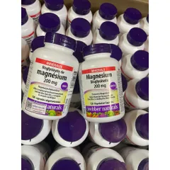 Viên uống Magnesium Bisglycinate 200mg Webber Natural - Giảm căng thẳng, tăng cường sức khỏe xương, hỗ trợ giấc ngủ, hạn sử dụng 2030