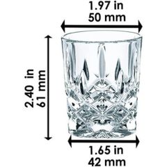 Bộ Ly Pha Lê Nachtmann Noblesse 55ml - Cao Cấp Sang Trọng, Chất Liệu Không Chì, Thiết Kế Cắt Kim Cương, Dùng Cho Whisky, Tequila, Cocktail