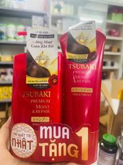 Dầu Gội Tsubaki Premium 490ml + Tặng Kem Dưỡng Tóc 200ml - Sản Phẩm Chăm Sóc Tóc Bóng Mượt và Khỏe Mạnh