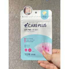 Miếng dán mụn thần thánh CARE PLUS - Bán chạy Olive Young, Gel lột mụn, 102 miếng, Hút mụn nhanh, Chống nước, Chất liệu Hydrocolloid cao cấp