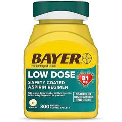 Bayer Aspirin 81mg 300 Viên - Hỗ Trợ Tim Mạch, Giảm Nguy Cơ Đột Quỵ, Sức Khỏe Sinh Lý Tốt
