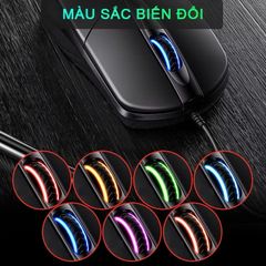 Chuột Gaming Có Dây BAK MS139 - Chuột Văn Phòng Chống Ồn, Thiết Kế Ergonomic, Dùng Cho Máy Tính và Laptop