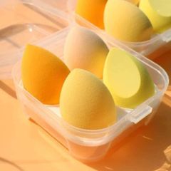 Set 4 Bông Mút Trang Điểm Giọt Nước – Tán Nền Mịn, Ăn Nền Tự Nhiên Cho Tất Cả Loại Da
