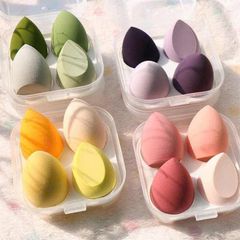 Set 4 Bông Mút Trang Điểm Giọt Nước – Tán Nền Mịn, Ăn Nền Tự Nhiên Cho Tất Cả Loại Da