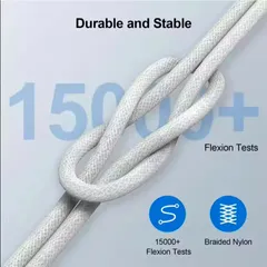 Cáp Sạc Nhanh 27W Tương Thích iPhone 8-14, 5 Lõi Đồng, 12IC Chống Cháy, Bọc Dù Bền, Tặng 2 Đầu Chống Gãy
