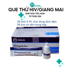 Bộ Test Combo HIV và Giang Mai Bioline (HIV/Syphilis Duo) - Kiểm Tra Kháng Thể Nhanh - Sản Phẩm Chính Hãng Abbott