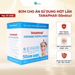 Bơm Tiêm Y Tế Đơn Lần 50ml TANAPHAR - Hộp 25 Chiếc Tiệt Trùng, An Toàn, Chất Lượng Cao