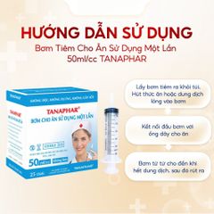 Bơm Tiêm Y Tế Đơn Lần 50ml TANAPHAR - Hộp 25 Chiếc Tiệt Trùng, An Toàn, Chất Lượng Cao