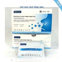 Bộ Kit Test Nhanh 5 Trong 1 GeneSign Covid-19, Cúm A/B, Adeno, Viêm Hô Hấp - Kiểm Tra Kháng Nguyên Dễ Dàng Tại Nhà