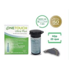 Que Thử Đường Huyết Onetouch Ultra Plus - Hộp 25 Que Thử Chính Xác 99% Cho Sức Khỏe Của Bạn