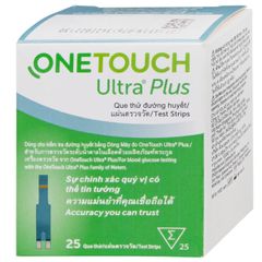 Que Thử Đường Huyết Onetouch Ultra Plus - Hộp 25 Que Thử Chính Xác 99% Cho Sức Khỏe Của Bạn