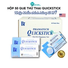 Hộp 50 Que Thử Thai QuickStick CHÍNH HÃNG Nhập Khẩu Mỹ - Độ Chính Xác Cao, Dễ Sử Dụng, HSD 2028