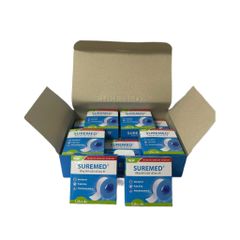 Băng Dính Cuộn Vải Lụa Y Tế Suremed Combo 3 Cuộn 1.25x4m - Chất lượng cao, an toàn cho da nhạy cảm, dùng cho vết thương và y tế