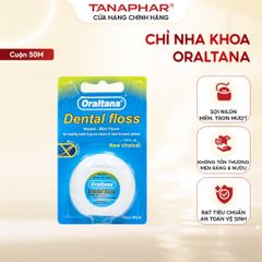 Chỉ Nha Khoa Oraltana Bền Dai - Sạch Sẽ Răng Miệng, Ngăn Ngừa Sâu Răng và Viêm Nướu, Hương Bạc Hà Tươi Mát (1 Cuộn)