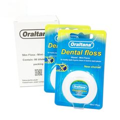 Chỉ Nha Khoa Oraltana Bền Dai - Sạch Sẽ Răng Miệng, Ngăn Ngừa Sâu Răng và Viêm Nướu, Hương Bạc Hà Tươi Mát (1 Cuộn)