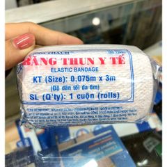 Bịch 10 Cuộn Băng Thun Y Tế Bảo Thạch 3 Móc - Mềm Mại, Giặt Rửa Được, Độ Bền Cao, Sử Dụng Cầm Máu và Hỗ Trợ Chấn Thương