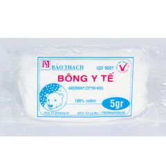 Combo 2 Bịch Bông Gòn Thấm Nước Bảo Thạch 5g - Chất Liệu 100% Tự Nhiên, An Toàn và Tiện Lợi Cho Vệ Sinh Vết Thương