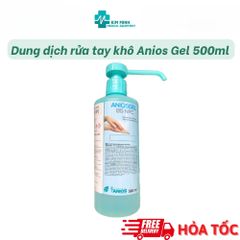 Dung Dịch Rửa Tay Khô Sát Khuẩn Anios Gel 500ml - Sản Phẩm Cao Cấp Nhập Khẩu Từ Pháp, Không Màu, Không Mùi, Duy Trì Độ Ẩm Da