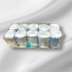 Bịch 10 Cuộn Băng Thun Y Tế Bảo Thạch 2 Móc - Độ Co Dãn Cao, Giặt Được, Dùng Trong Bệnh Viện, Hỗ Trợ Chấn Thương