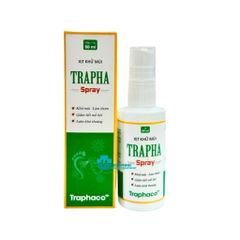Xịt Khử Mùi TRAPHA SPRAY 50ml - Khử Mùi Hôi, Ngăn Ngừa Mồ Hôi, Tinh Dầu Gừng & Chiết Xuất Lá Trầu Không