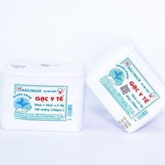 Gạc Y Tế Bảo Thạch 10x10cm 6 Lớp - Gạc Đắp Mặt Nạ 100 Miếng, 100% Bông Tự Nhiên, An Toàn Cho Da, Tiêu Chuẩn ISO 9001