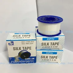 Combo 5 Cuộn Băng Keo Lụa An Phú 2,5cm x 5m - Băng Vết Thương Sau Phẫu Thuật, Dính Chắc, Thoáng Da, Không Gây Dị Ứng