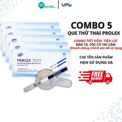 Combo 5 Que Thử Thai Prolex Bản To - Phát Hiện Thai Sớm Độ Chính Xác Cao, Dễ Dàng Sử Dụng Tại Nhà, Tiện Lợi và Đáng Tin Cậy